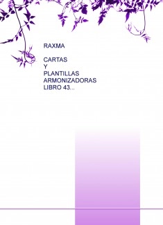 RAXMA CARTAS Y PLANTILLAS ARMONIZADORAS LIBRO 43