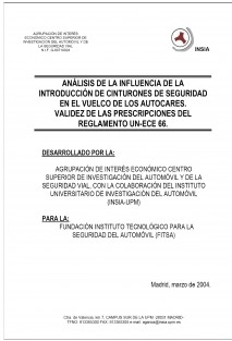 Análisis y ensayo de la influencia de cinturones de seguridad en vuelco de autocares (2001-2003)
