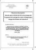 Definición tecnológica de un programa de investigación sobre el Diagnóstico Integral del estado del Automóvil (DINA )