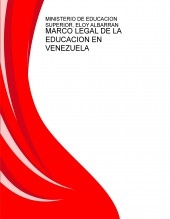 MARCO LEGAL DE LA EDUCACION EN VENEZUELA