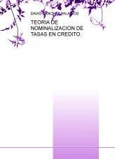 Libro TEORIA DE NOMINALIZACION DE TASAS EN CREDITO., autor daviddesalamanca
