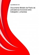 Documento Modelo de Pacto de polivalencia funcional entre trabajador y empresa