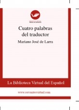 Libro Cuatro palabras del traductor, autor Biblioteca Miguel de Cervantes