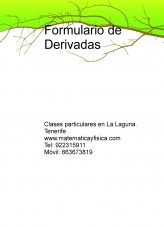 Formulario de Derivadas