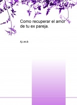 Como recuperar el amor de tu ex pareja.
