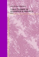 Libro Forans i Ciutadans: els documents de la discòrdia. (s. XV), autor José Francisco López Bonet
