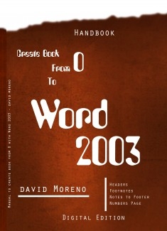 Manual to create book from 0 with Word 2003