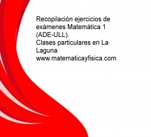 Recopilación ejercicios de exámenes Matemática 1 (ADE-ULL)