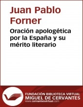 Libro Oración apologética por la España y su mérito literario, autor Biblioteca Miguel de Cervantes
