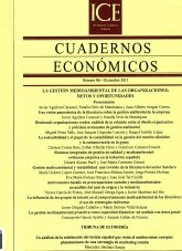 Libro Cuadernos Económicos. Información Comercial Española. (ICE). Núm. 86 La gestión medioambiental de las organizaciones: retos y oportunidades, autor Ministerio de Economía, Comercio y Empresa