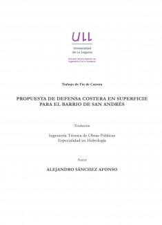 PROPUESTA DE DEFENSA COSTERA EN SUPERFICIE