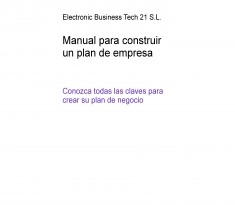 Manual para construir un plan de empresa