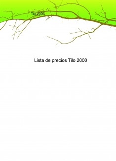 Lista de precios Tilo 2000