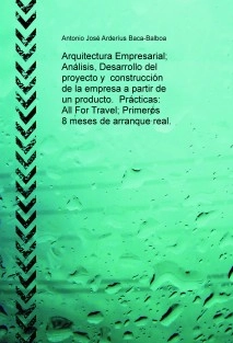Arquitectura Empresarial; Análisis, Desarrollo del proyecto y construcción de la empresa a partir de un producto. Prácticas: All For Travel; Primeros 8 meses de arranque real.