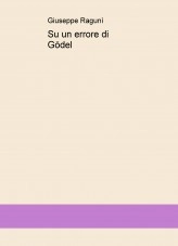 Libro Su un errore di Gödel, autor Giuseppe Raguní