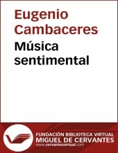 Libro Música sentimental, autor Biblioteca Miguel de Cervantes