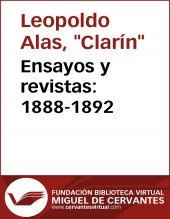 Libro Ensayos y revistas: 1888-1892, autor Biblioteca Miguel de Cervantes