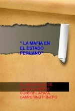 Libro " LA MAFIA EN EL ESTADO PERUANO", autor namieh