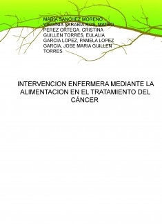 INTERVENCION ENFERMERA MEDIANTE LA ALIMENTACION EN EL TRATAMIENTO DEL CÁNCER