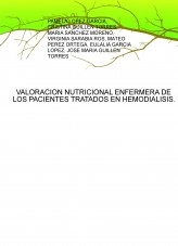 Libro VALORACION NUTRICIONAL ENFERMERA DE LOS PACIENTES TRATADOS EN HEMODIALISIS., autor mariasanchezmoreno