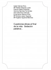 Libro Cuestiones éticas al final de la vida: Sedación paliativa, autor mapi93