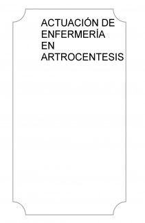 ACTUACIÓN DE ENFERMERÍA EN ARTROCENTESIS