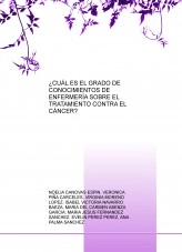 Libro ¿CUÁL ES EL GRADO DE CONOCIMIENTOS DE ENFERMERÍA SOBRE EL TRATAMIENTO CONTRA EL CÁNCER?, autor isabelnb