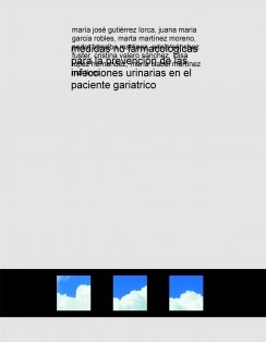 medidas no farmacológicas para la prevención de las infecciones urinarias en el paciente gariatrico