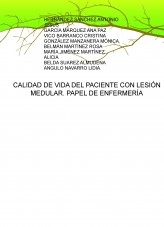CALIDAD DE VIDA DEL PACIENTE CON LESIÓN MEDULAR. PAPEL DE ENFERMERÍA