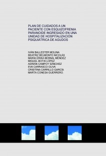 PLAN DE CUIDADOS A UN PACIENTE CON ESQUIZOFRENIA PARANOIDE INGRESADO EN UNA UNIDAD DE HOSPITALIZACIÓN PSIQUIÁTRICA DE AGUDOS