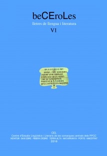 beCEroLes. Lletres de llengua i literatura, VI (2016)