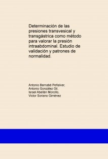 Determinación de las presiones transvesical y transgástrica como método para valorar la presión intraabdominal. Estudio de validación y patrones de normalidad.