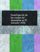 Libro Investigación de las causas del desempleo en El Salvador 2016 Psicología Social, autor ilatfen