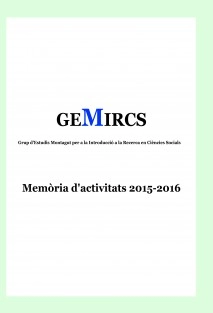 GEMIRCS. Memòria d'Activitats 2015-2016
