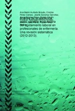 Libro Análisis de la resiliencia como variable moduladora del agotamiento laboral en profesionales de enfermería. Una revisión sistemática (2012-2013)., autor mienfermeras