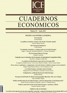 Cuadernos Económicos. Información Comercial Española (ICE). Núm. 91 Política económica europea