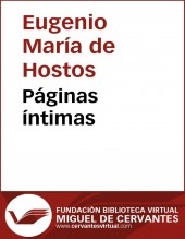 Libro Páginas íntimas, autor Biblioteca Miguel de Cervantes