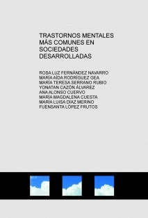 TRASTORNOS MENTALES MÁS COMUNES EN SOCIEDADES DESARROLLADAS