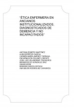 Libro “ÉTICA ENFERMERA EN ANCIANOS INSTITUCIONALIZADOS, DIAGNOSTICADOS DE DEMENCIA Y NO INCAPACITADOS”, autor enfermeros123