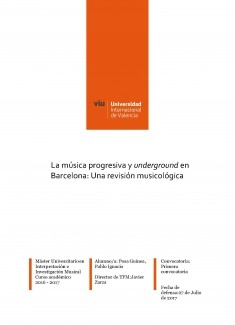 La música progresiva y underground en Barcelona: Una revisión musicológica