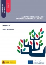 Libro Enseñanzas iniciales: Nivel II. Ámbito de Desarrollo e Iniciativa Personal y Laboral. Unidad 4. Salir adelante, autor Ministerio de Educación y Formación Profesional
