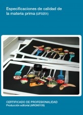 Libro UF0251 - Especificaciones de calidad de la materia prima, autor Editorial Elearning 