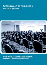 Libro UF0325 - Organización de reuniones y eventos, autor Editorial Elearning 