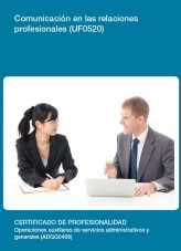 Libro UF0520 - Comunicación en las relaciones profesionales, autor Editorial Elearning 