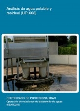 Libro UF1668 - Análisis de agua potable y residual, autor Editorial Elearning 