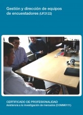 Libro UF2122 - Gestión y dirección de equipos de encuestadores, autor Editorial Elearning 