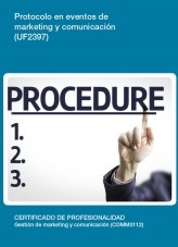 Libro UF2397 - Protocolo en eventos de marketing y comunicación, autor Editorial Elearning 