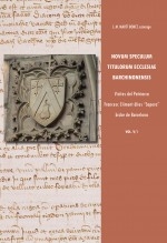 Libro Novum Speculum Titulorum Ecclesiae Barchinonensis vol. V/1 Visites del Patriarca Francesc Climent àlies "Sapera" bisbe de Barcelona, autor Martí Bonet, José María