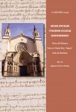 Libro Novum Speculum Titulorum Ecclesiae Barchinonensis vol. V/2 Visites del Patriarca Francesc Climent àlies "Sapera" bisbe de Barcelona, autor Martí Bonet, José María