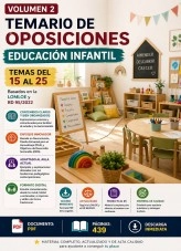 Libro TEMARIO OPOSICIONES EDUCACIÓN INFANTIL. PARTE 2. TEMAS 15-25, autor OPOINFANTIL 